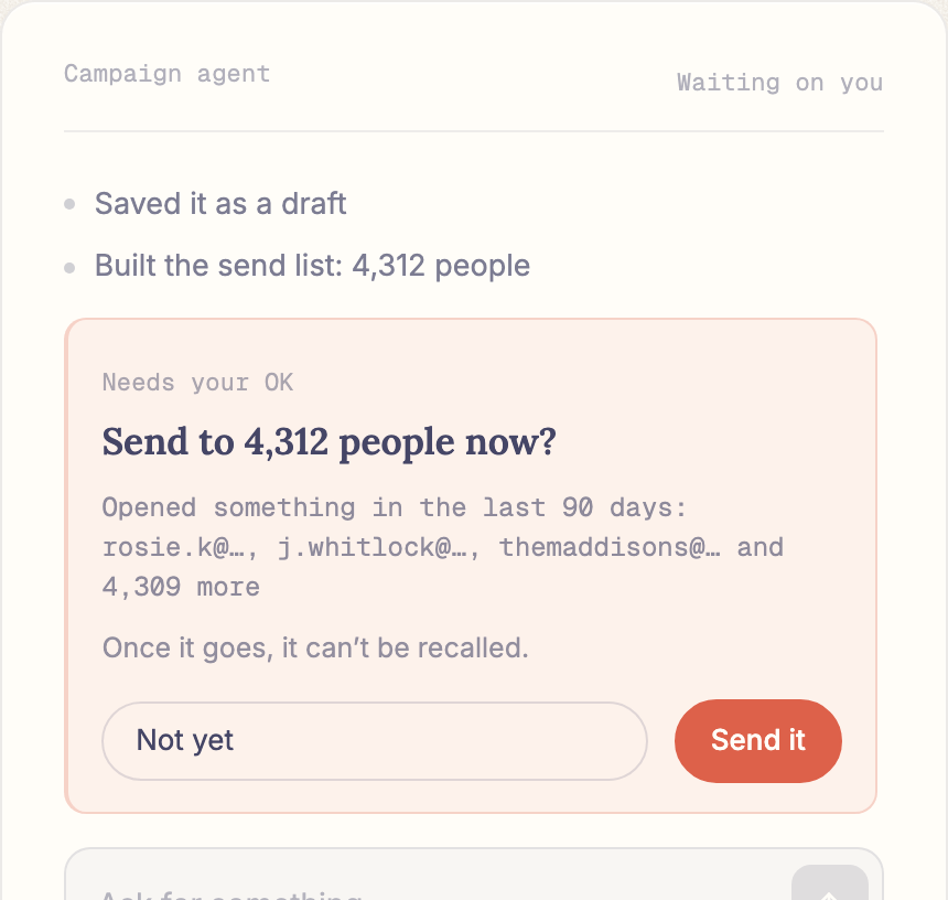 The Confirmation dialog demo