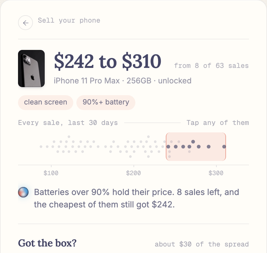 The Estimate range demo