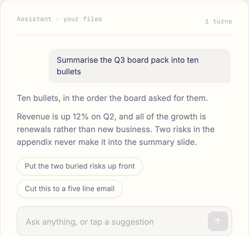 The Suggested prompts demo